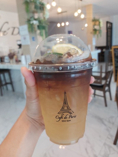 น้ำผึ้งมะนาวราดช็อตกาแฟ (Honey Lemon Espresso)