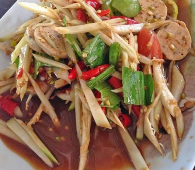 ส้มตำหมูยออุบลปลาร้า