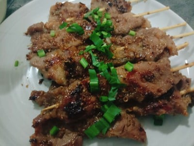 หมูย่าง น้ำจิ้มแจ่ว