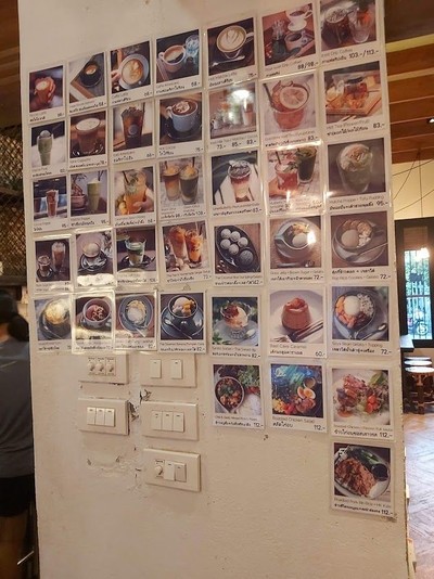 ป้ายราคาหรือสมุดเมนู