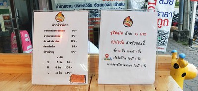 ป้ายราคาหรือสมุดเมนู