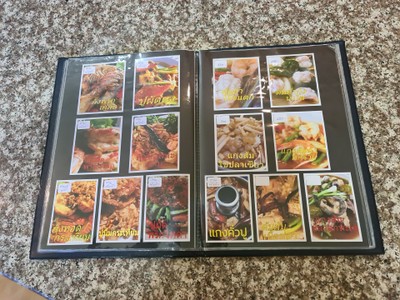 ป้ายราคาหรือสมุดเมนู