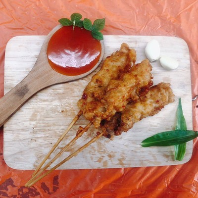 ไก่เสียบไม้ทอด