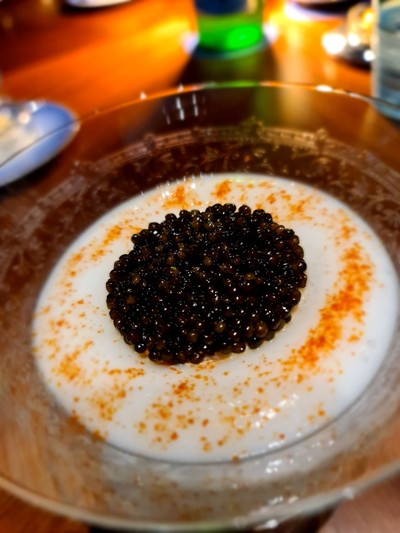 Blue Crab, Tomato Water Geler, Gold Caviar