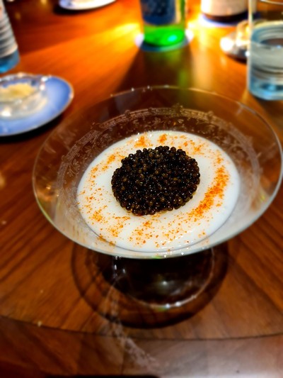 Blue Crab, Tomato Water Geler, Gold Caviar