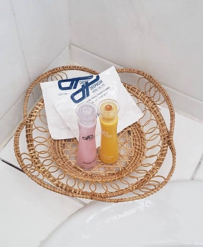 มีแชมพู ครีมนวดผมแบบขวดให้ แต่ไม่มีสบู่ให้