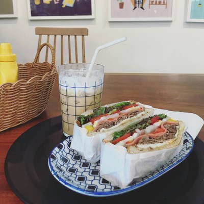 Cappuccino + Beef Sandwich ❤️