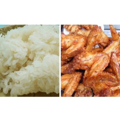 ข้าวเหนียว+ปีกไก่1ชิ้น