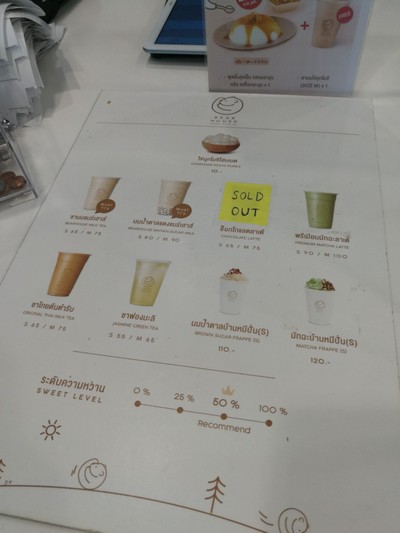 ป้ายราคาหรือสมุดเมนู