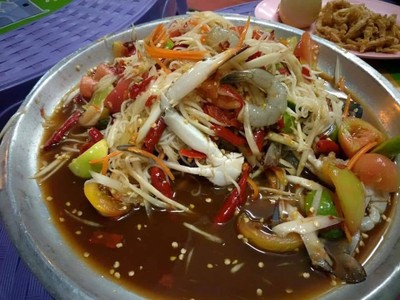 ตำซั่วกุ้งสด