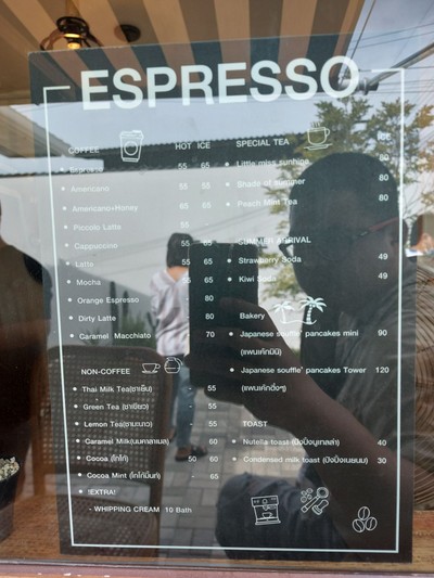 ป้ายราคาหรือสมุดเมนู