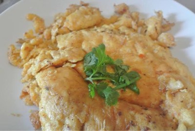 ไข่เจียวไก่สับ