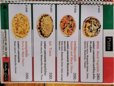 ป้ายราคาหรือสมุดเมนู