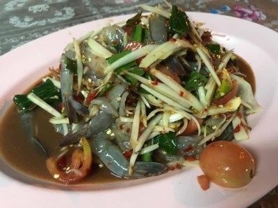 ส้มตำปลาร้ากุ้งสด