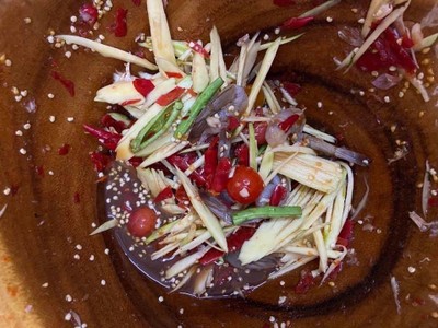 ส้มตำปลาร้ากุ้งสด