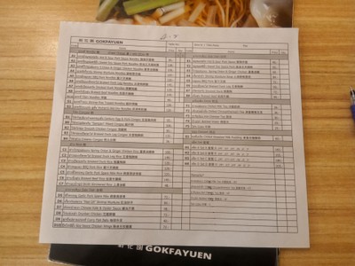 ป้ายราคาหรือสมุดเมนู