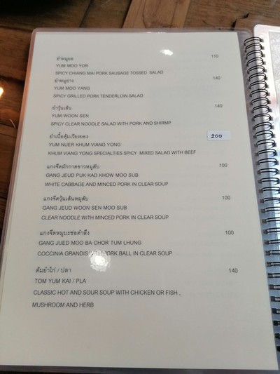 ป้ายราคาหรือสมุดเมนู