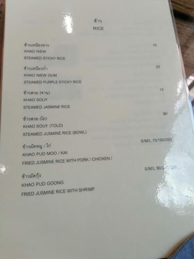 ป้ายราคาหรือสมุดเมนู