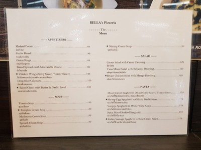 ป้ายราคาหรือสมุดเมนู