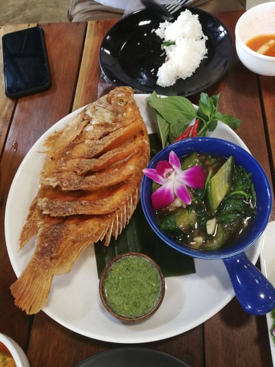 ปลาทับทิมทอดน้ำปลา