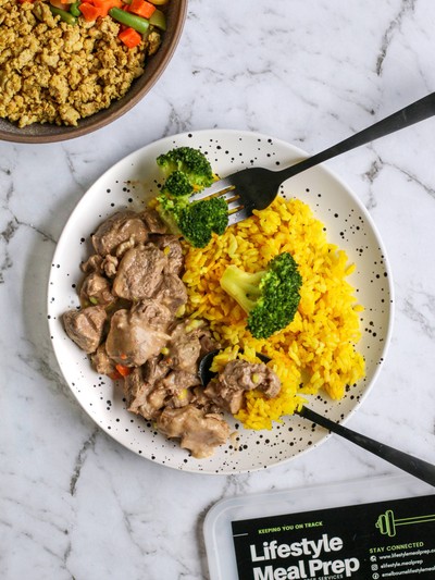 Lamb Coconut Curry with Turmeric Rice