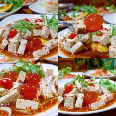 ยำเหลาข้าวโพดหมูยอไข่แดง