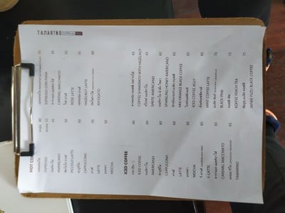 ป้ายราคาหรือสมุดเมนู