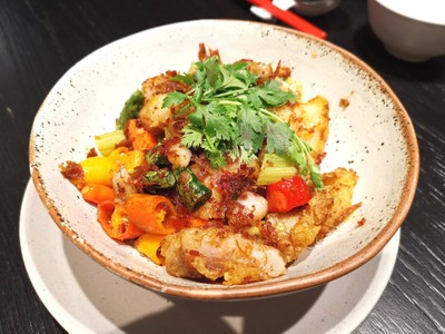 เนื้อปลาเก๋าผัดซอสเอ็กซ์โอกับเซเลอรี่