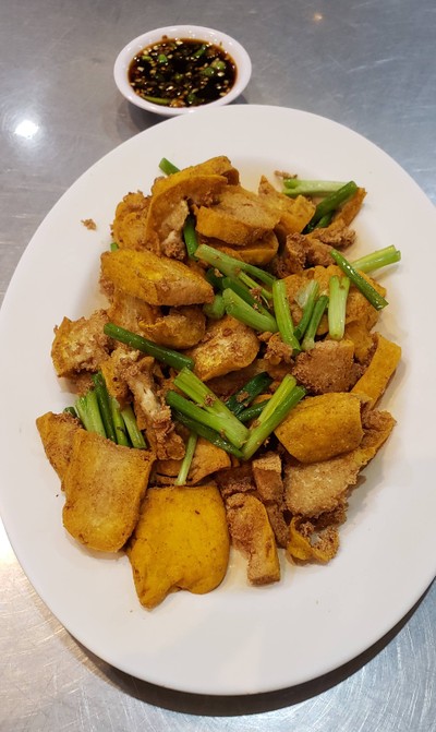 เต้าหู้คั่วต้นหอม