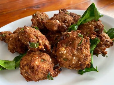 ลาบหมูทอด