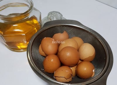วิธีทำ น้ำส้มเปลือกไข่ ( Calcium acetate )