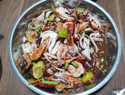 ตำเกาเหลาทะเลเดือด