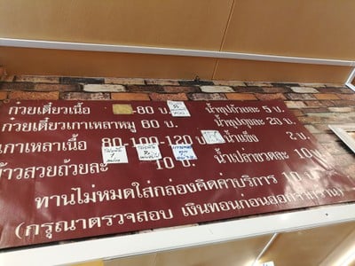 ป้ายราคาหรือสมุดเมนู