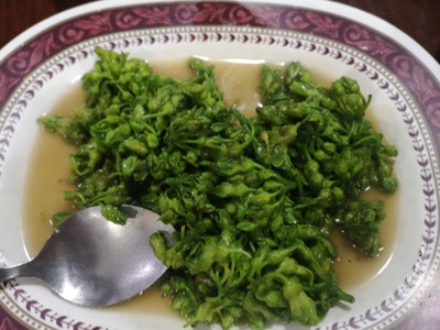 ดอกขจรผัดน้ำมันหอย