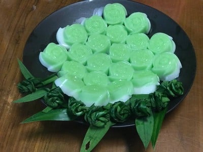 วุ้นกะทิใบเตย 