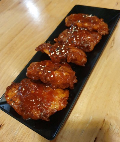 ไก่ทอด ซอสเผ็ด