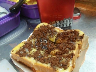 ปังปิ้ง_เนย_ผงโกโก้_นม