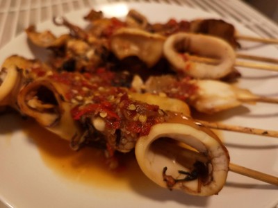 ปลาหมึกย่าง