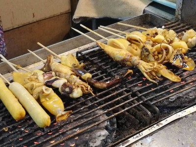 ปลาหมึกย่าง