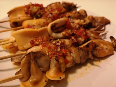 ปลาหมึกย่าง