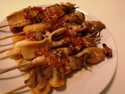 ปลาหมึกย่าง