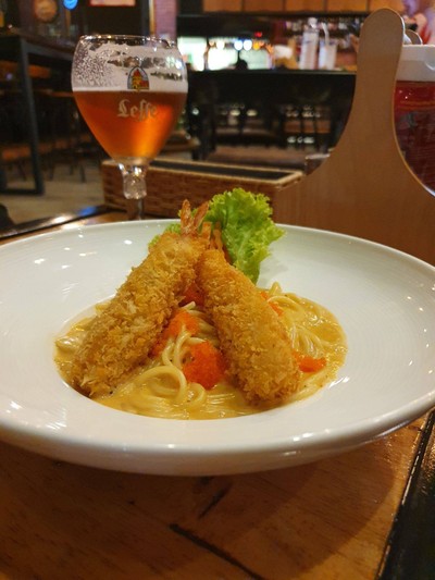 สปาเก็ตตี้ สไปรซี่กุ้งเทมปุระ
