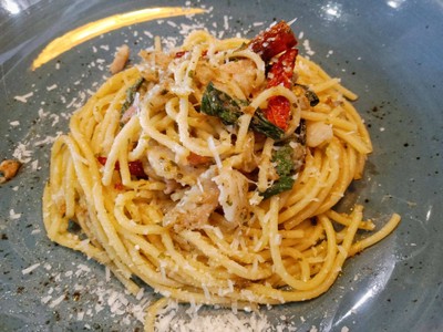 Spicy Bacon Spaghetti