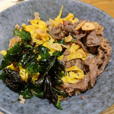 ข้าวกะเพราเนื้อออสเตรเลีย