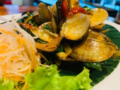 หอยหวานน้ำพริกเผา