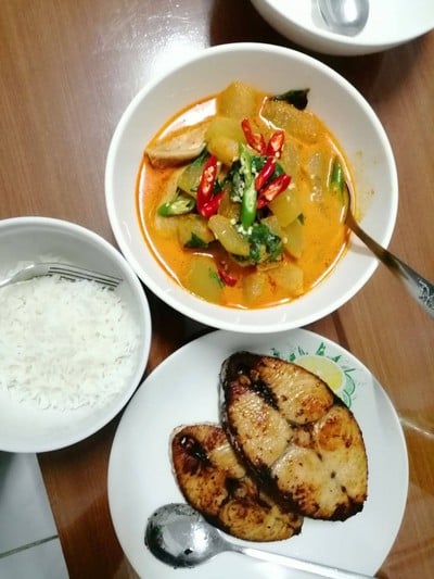 แกงไก่ ใส่ฟักเขียว