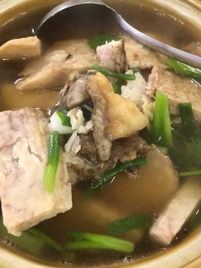 หัวปลาเก๋าต้มเผือก