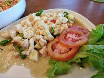 กุ้งผัดพริกขี้หนู