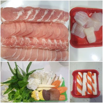 ชุดเนื้อรวม+ชุดผักรวมเห็ด