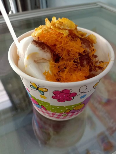 ไอติมกะทิทรงเครื่อง3อย่าง แก้วVIP.